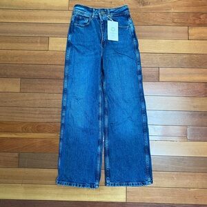 NWT Sezane Le Crop Jeans in Denim Blue in US 2